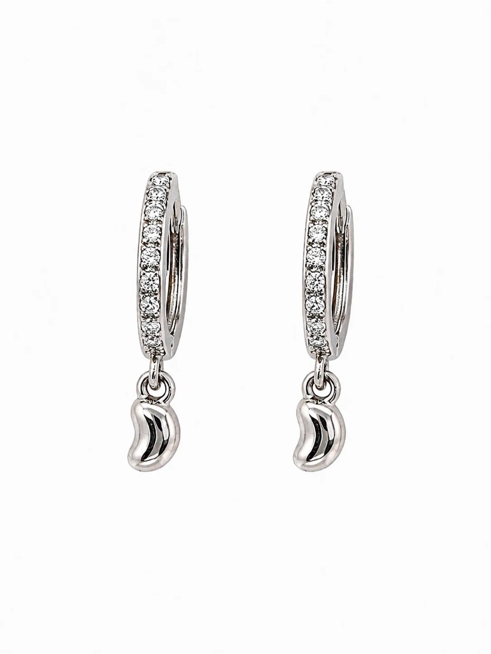 Silver Bean Huggie (Style #19)